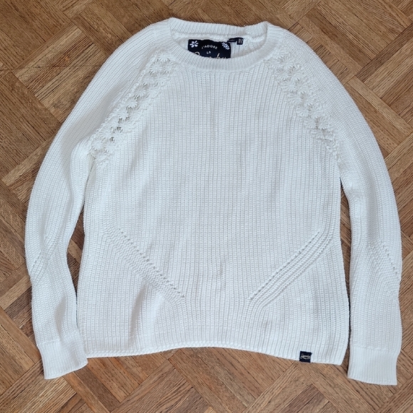 Superdry Women's Cream Knit Sweater Size 6 - Picture 1 of 7